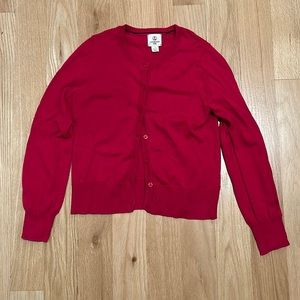 BRAND NEW Lands’ End Girls Size 10-12 (M) Red Sweater